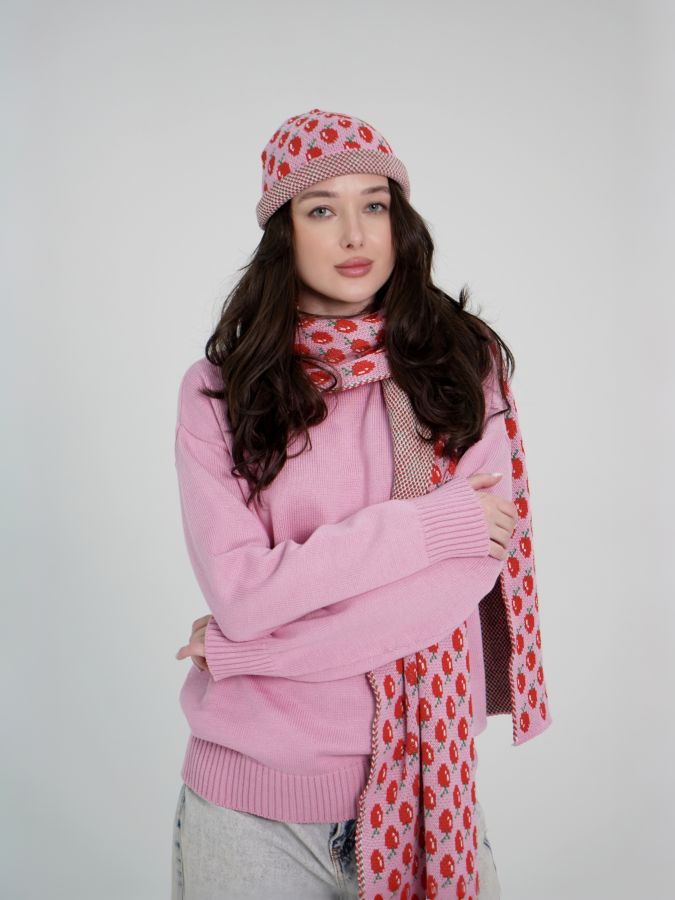 Свитер розовый