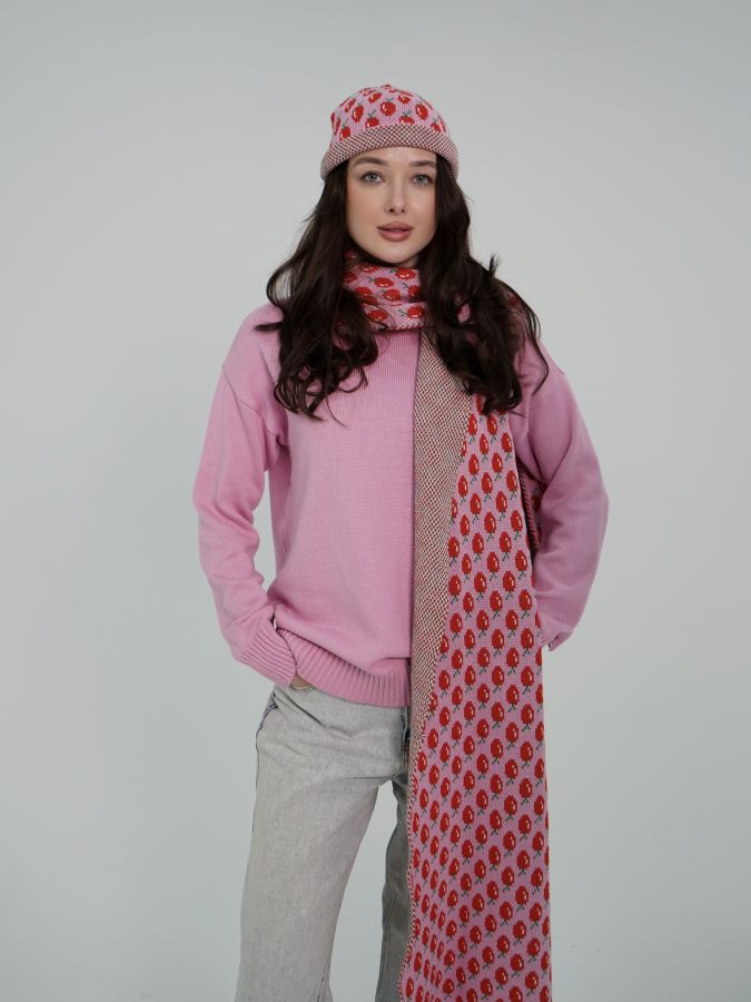 Шапка с вишенками