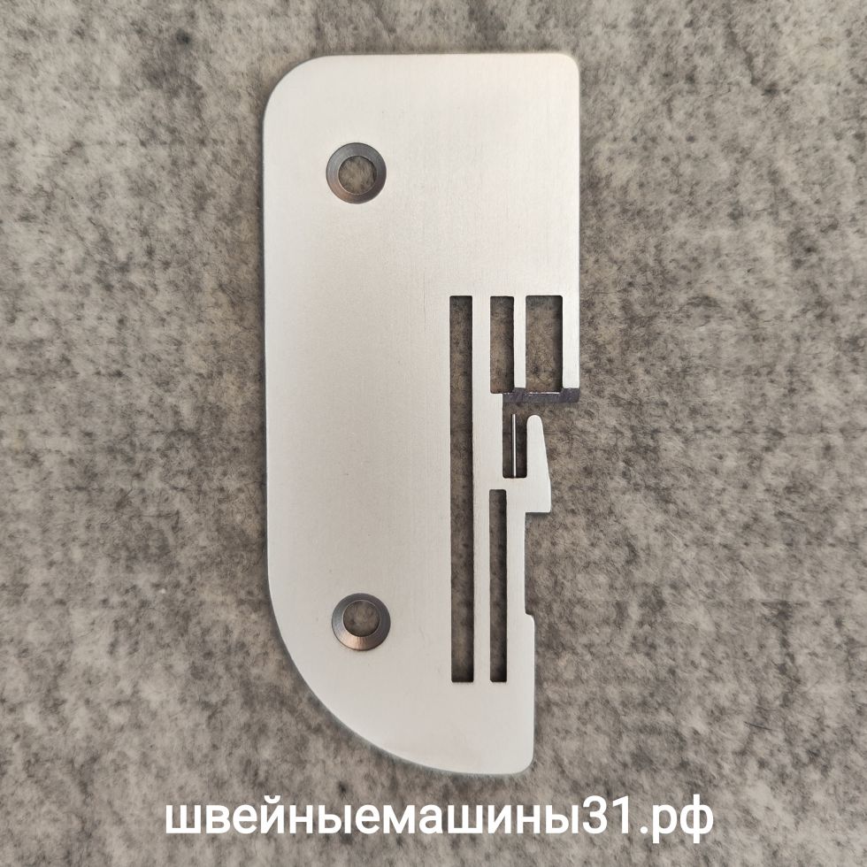 Игольная пластина "А" для оверлоков TOYOTA SL3314; SL354; SLR4D; SL1T; SL3404D; SL3304 и др. Длина пластины 99 мм; ширина пластины 43 мм; расстояние между центрами отверстий 61 мм.(1250001-501)    Цена 1595 руб.