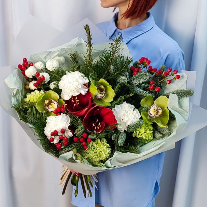 Букет с амариллисом