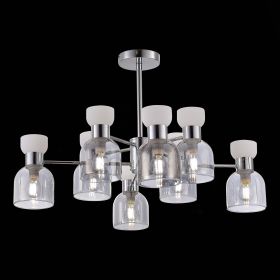 SLE1045-102-08 Светильник потолочный Хром/Белый,  Дымчатый E14 8*40W