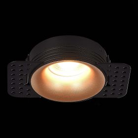 ST218.428.01 Св-к встр. Черный GU10 1*50W  IP20 D78xH30 165-265V Без ламп