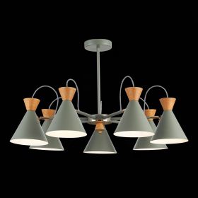 SLE125112-07 Светильник потолочный Серый, Золотистый/Серый, Темное дерево E14 7*40W