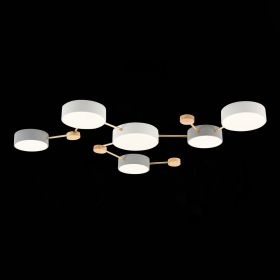 SLE600102-06 Светильник потолочный Золотистый, Светлое дерево/Белый, Серый LED 6*15W 4000K