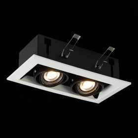 ST250.548.02 Св-к встр. Черный GU10 2*50W  L245xW126xH70 220V Без ламп