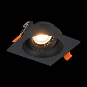 ST208.418.01 Св-к встр. Черный GU10 1*50W  L94xW94xH40 220V Без ламп
