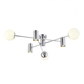 SLE1105-102-06 Светильник потолочный Хром/Белый GU10+E27 3+3*5+60W