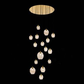 SL1188.303.16 Люстра подвесная ST-Luce Латунь/Коньячный E14/E27 12+4*40W