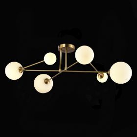 SLE2211-302-06 Светильник потолочный Латунь/Белый G9 LED 6*5W