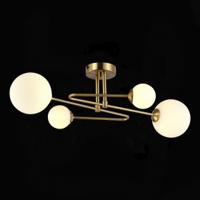 SLE2211-302-04 Светильник потолочный Латунь/Белый G9 LED 4*5W