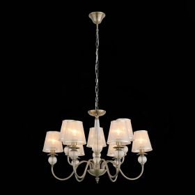 SL185.303.09 Светильник подвесной Бронза, Прозрачный/Бежевый, Бронза E14 9*40W
