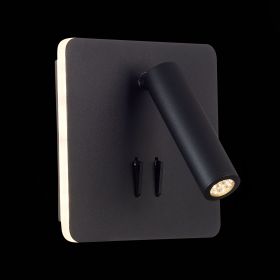 SL1586.431.01 Светильник настенный Черный LED 1*9W 3000K 624Lm Ra>80  IP20 L-xW140xH140 170-240V.