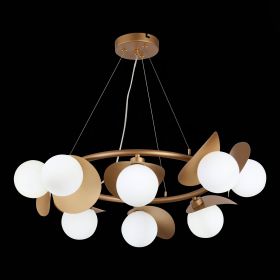 SLE220503-08 Светильник подвесной Золотистый/Белый G9 LED 8*5W.