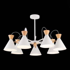 SLE125102-07 Светильник потолочный Белый, Золотистый/Белый, Светлое дерево E14 7*40W.