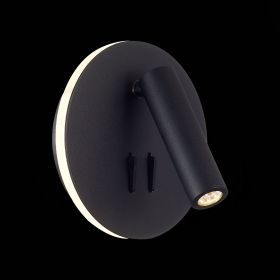 SL1586.413.01 Светильник настенный Черный LED 1*8W 3000K 624Lm Ra>80 24° IP20 L-xW155xH155 170-240V.