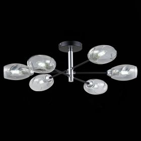SLE155512-06 Светильник потолочный Черный, Хром/Дымчатый E14 6*40W