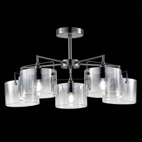 SLE155602-05 Светильник потолочный Хром/Дымчатый E14 5*40W.