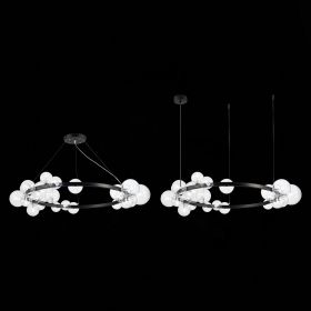 SL1165.403.24 Светильник подвесной ST-Luce Черный/Прозрачный G4 24*5W.