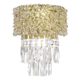 SL1637.301.02 Светильник настенный ST-Luce Латунь/Прозрачный, Янтарный E14 2*60W.