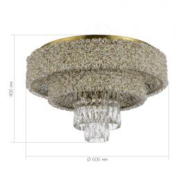 SL1637.302.16 Светильник потолочный ST-Luce Латунь/Прозрачный, Янтарный E14 16*60W.