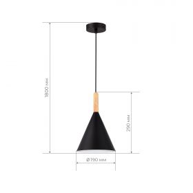 SLE1255-403-01 Светильник подвесной Черный/Черный E27 1*40W.