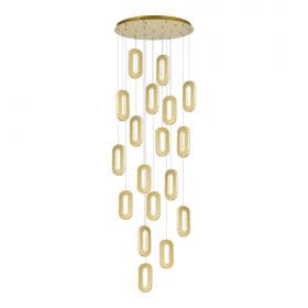 SL6506.203.18 Светильник подвесной ST-Luce Золотистый/Золотистый, Прозрачный LED 18*9W 3000K.