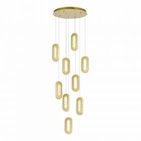 SL6506.203.09 Светильник подвесной ST-Luce Золотистый/Золотистый, Прозрачный LED 9*9W 3000K.