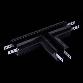 ST007.499.12 Коннектор T-образный для встраиваемого магнитного шинопровода под ГКЛ 12мм ST-Luce Черн.