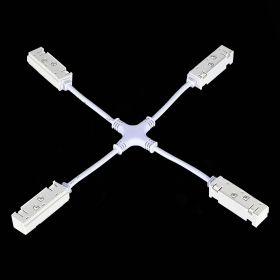 ST006.569.00 Коннектор питания X-образный для магнитного шинопровода ST-Luce Белый.
