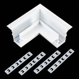 ST007.529.12 Угол-соединитель для встраиваемого магнитного шинопровода под ГКЛ 12мм ST-Luce Белый.