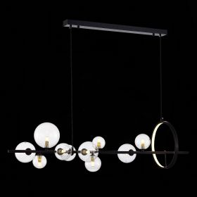 SL1165.423.15 Светильник подвесной ST-Luce Черный/Прозрачный G4 10+1*5W 4000K.