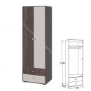 Шкаф 2-х дверный для одежды Омега 18