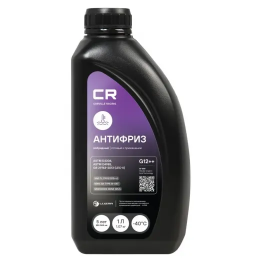CARVILLE RACING Антифриз лобридный флуоресцентный -40°С, Si-OAT, G12++, 1л