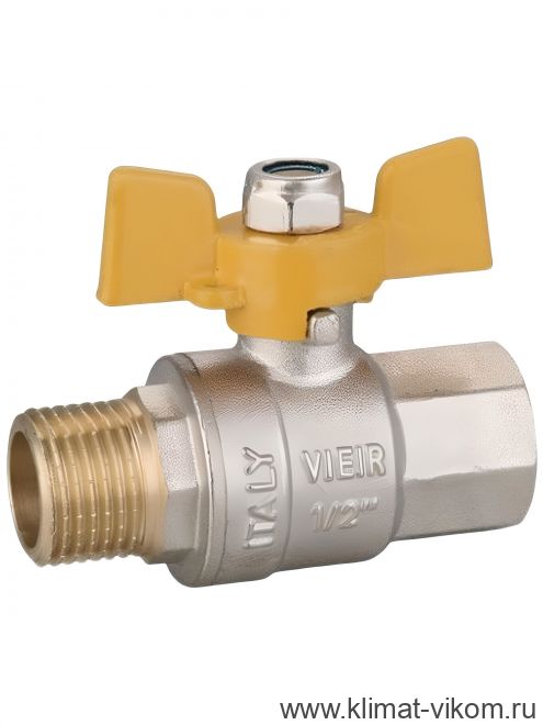 Кран шар. для газа 1/2" г/ш бабочка  ГАЗ