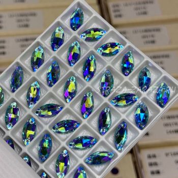 K9 Luxe Пришивные Стразы Aqua_SHIM Наветта 7*15 мм