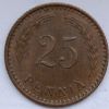 25 пенни (регулярный выпуск) Финляндия 1943