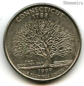 США 25 центов 1999 D Коннектикут