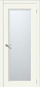 Межкомнатная Дверь Verda Квадро 6 Лайтбеж со Стеклом Сатинато 2000х800мм (Полотно+Коробка+5 Наличников) / Верда.