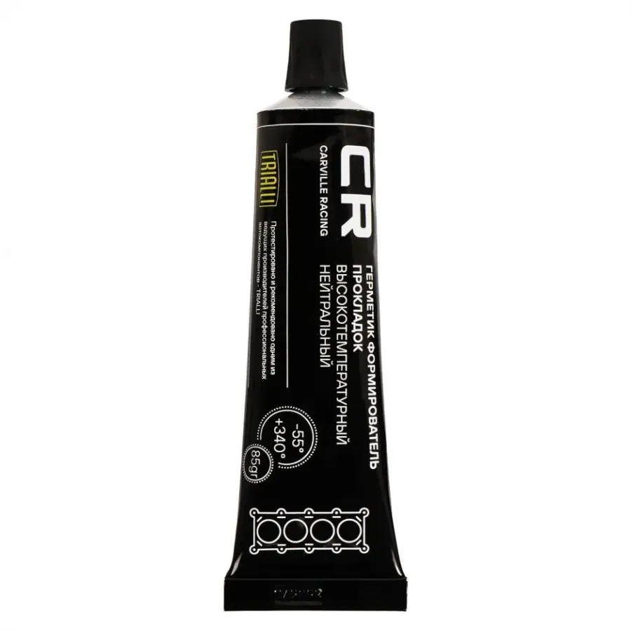 CARVILLE RACING Герметик высокотемпературный нейтральный, черный, туба, 85г