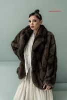 Куртка меховая соболиная. В авторской эксклюзивной раскладке рукав