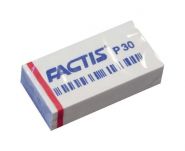 Ластик FACTIS P 30 (Испания), 40х20х10 мм, белый, прямоугольный, мягкий, ПВХ