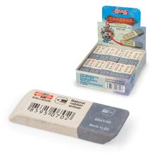 Ластик KOH-I-NOOR 6541/40, 57×19,5×8 мм, бело-серый, прямоугольный, скошенные края, натуральный каучук