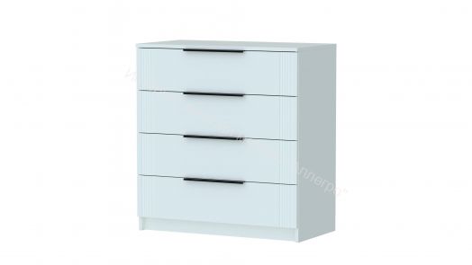Комод Ольга 6 с 4-я ящиками Белый