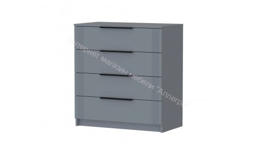 Комод Ольга 6 с 4-я ящиками Серый шифер