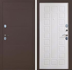 Металлическая Дверь Verda АЛ-17 МедьАнтик-Белый, 2050*860 2050*960 мм / Верда