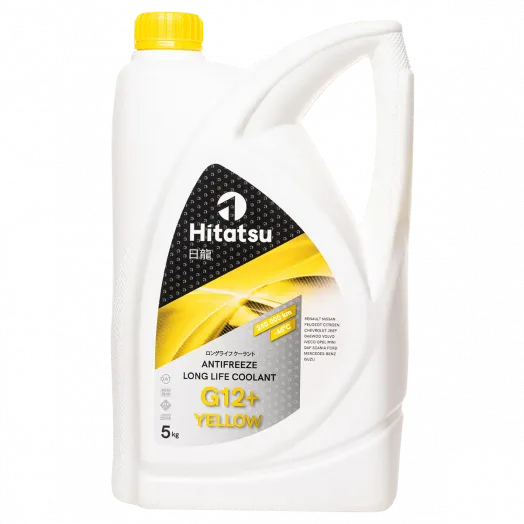 Hitatsu Antifreeze G12+ (-45C) Yellow Long life coolant, 5л