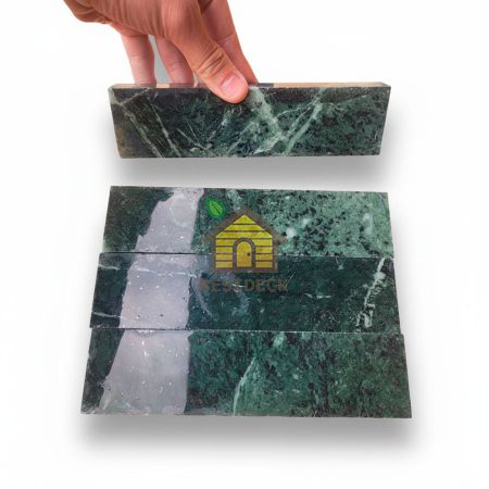 Плитка змеевик ламель 200x50x20 мм