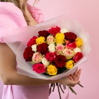 Роза микс 25 шт (Кения, 40см)