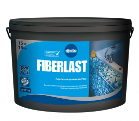 Мастика Гидроизоляционная Kesto Fiberlast 15кг Сиреневая для Полов и Стен / Кесто.