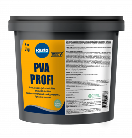 Клей Профессиональный Kesto PVA Profi 3л Белый для Дерева, Бумаги и Картона / Кесто.